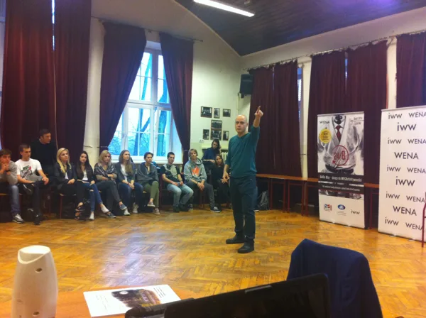 Lecture at a Warsaw highschool